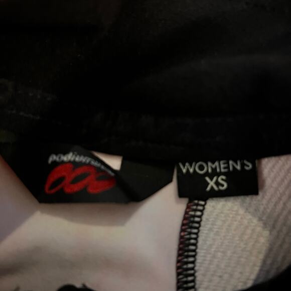 Podium wear Jacket Womens XS Pink Plaid Full Zip Peformance Cycle Running Coat - Picture 6 of 7